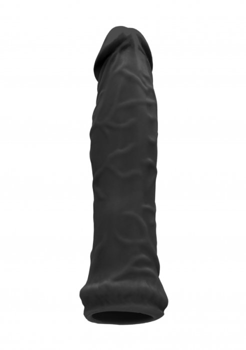 Prelungitor penis - Penis Extender - 17 cm - Negru - culoare si material