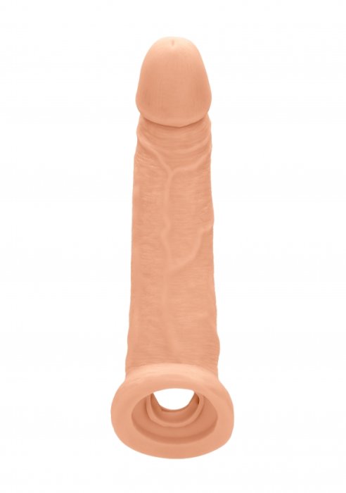 Prelungitor Penis Realrock "Penis Extender With Rings" 23 cm - Natural - detaliu finisaj