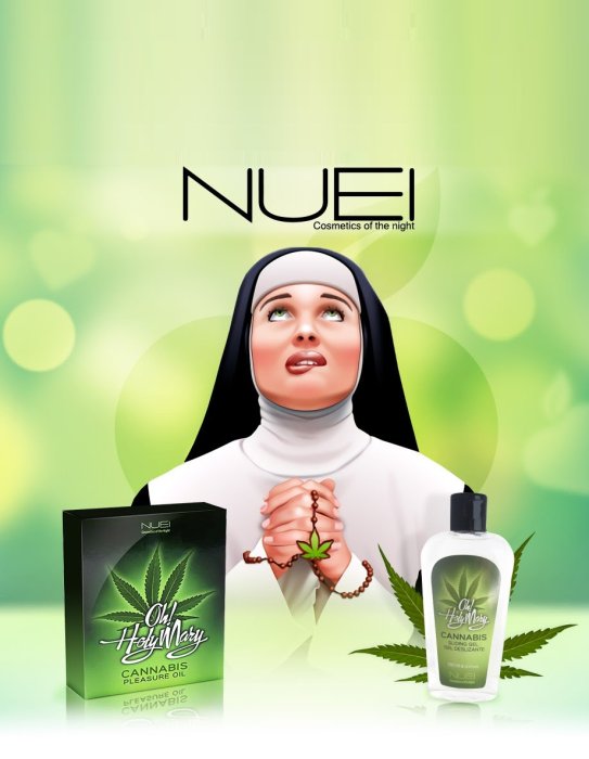 Gel Lubrifiant Original Nuei Cosmetics of the Night "Holy Mary Cannabis"100 ml - detaliu design