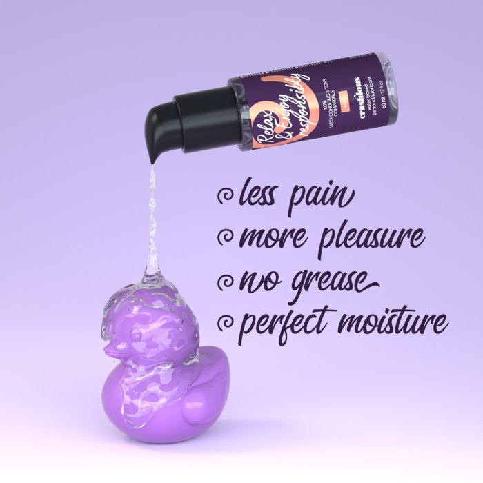 Lubrifiant Sex Anal pe baza de Apa 50 ml, Crushious - detaliu finisaj