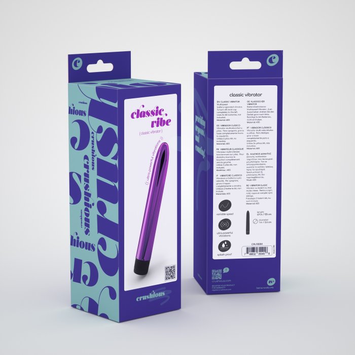 Vibrator Crushious »Classic Vibe« 17,5 cm - Violet - accesorii incluse