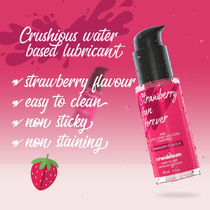 Lubrifiant cu aroma de capsuni 50 ml, Crushious - dimensiuni complete