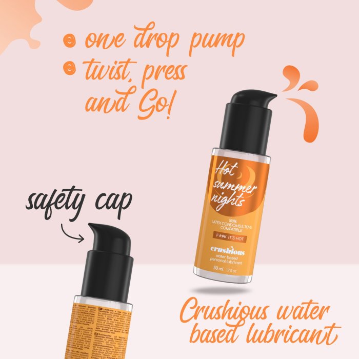 Lubrifiant intim, cu incalzire, pe baza de Apa 50 ml, Crushious - accesorii incluse