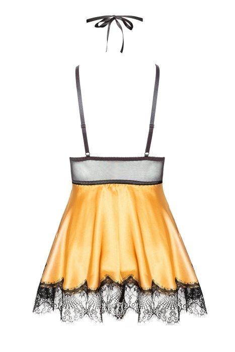 et Camasuta de Noapte Babydoll Beauty Night EVE - Galben - vedere spate