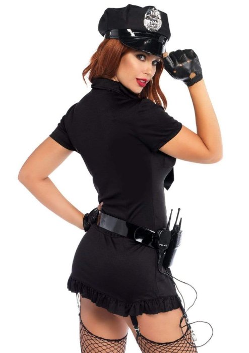 Costum Politista Dirty Cop Leg Avenue - Negru