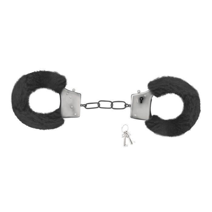 Catuse Metal Reglabile cu Plus Crushious "Love Cuffs" - Negru##