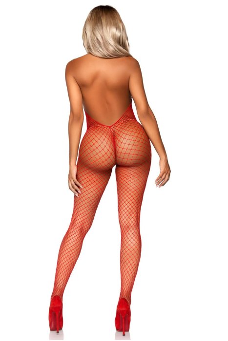 Bodystocking Plasa Leg Avenue - Rosu