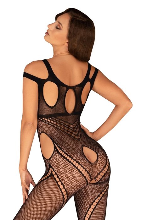 Bodystocking Obsessive, Fantastic Style, negru, S-L# - detaliu design