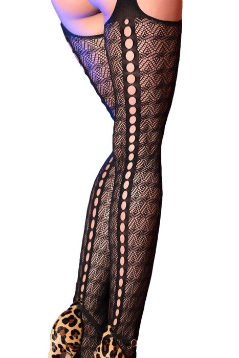 Sexy Bodystocking Chilirose - Negru - culoare si material