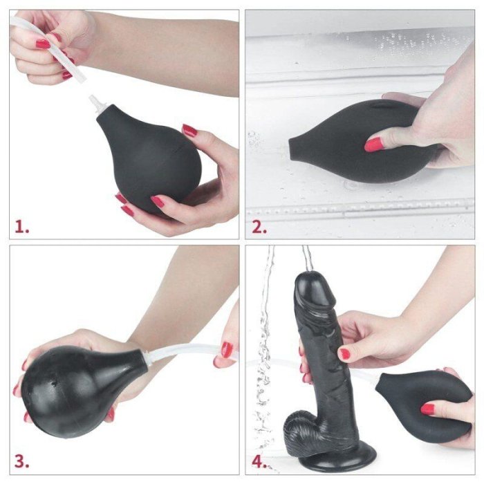 Dildo Lovetoy "Squirting Extreme" 23 cm - Negru##