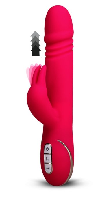 Vibrator Punctul G Vibe Couture »Rabbit Skater« 23 cm - Roz - vedere frontala