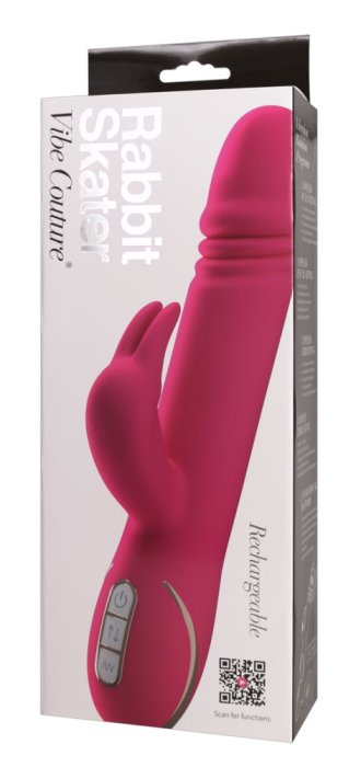 Vibrator Punctul G Vibe Couture »Rabbit Skater« 23 cm - Roz - detaliu design