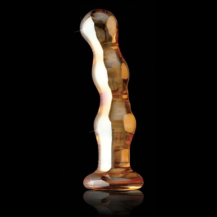 Strapon Icicles No.36 cu dildo sticla - detaliu finisaj