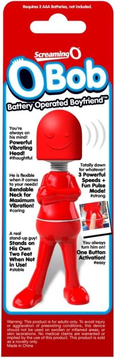 Aparat Masaj Vibrator Screaming »O BOB« 23,6 cm - Rosu