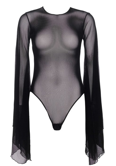 Body Mesh Bell Sleeve# - culoare si material