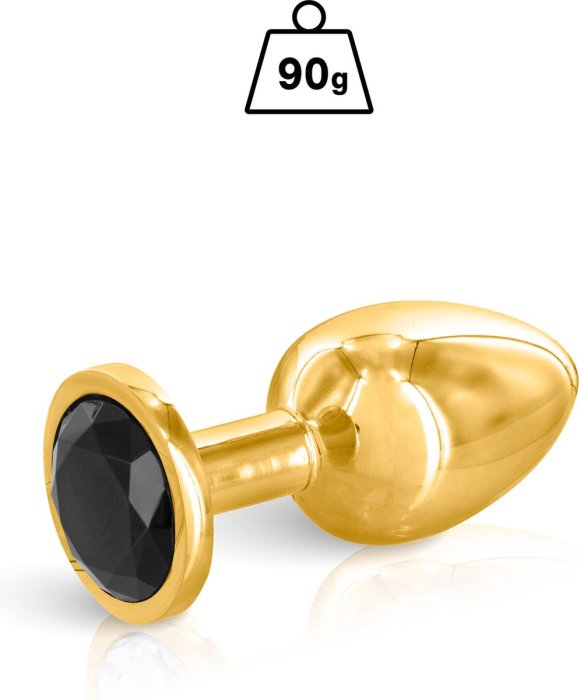 Plug Anal Black Angel Or, Hidden Eden Gold + Bijou M - vedere frontala