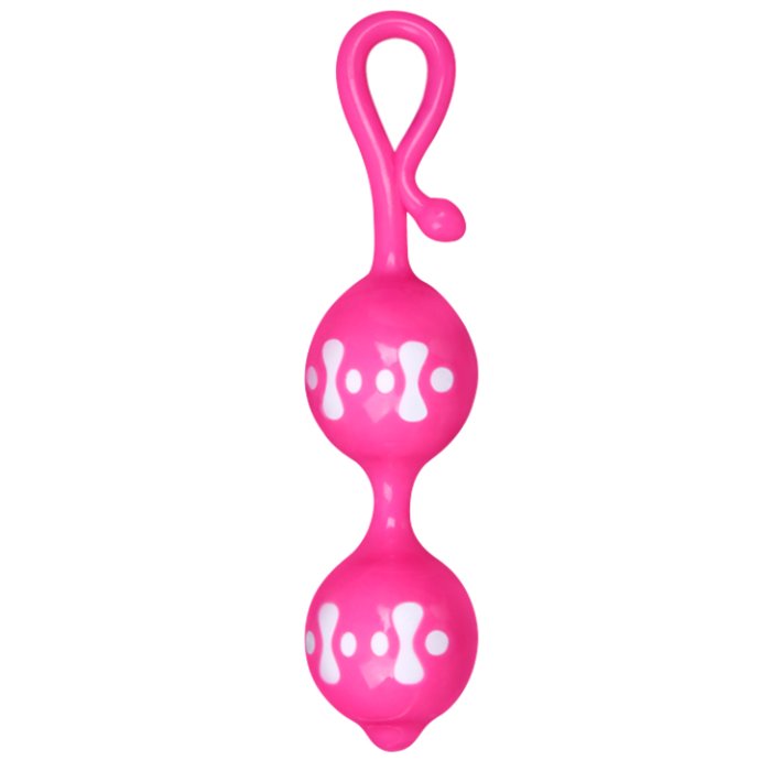 Bile Vaginale Kegel Lybaile "Orgasmic" 15,5 cm -Roz - vedere frontala