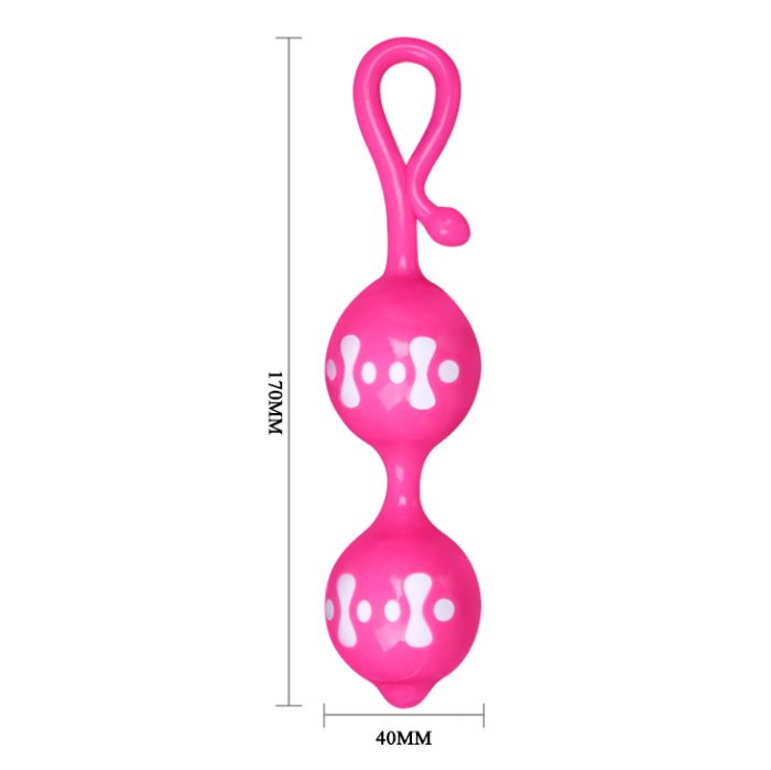 Bile Vaginale Kegel Lybaile "Orgasmic" 15,5 cm -Roz - detaliu finisaj