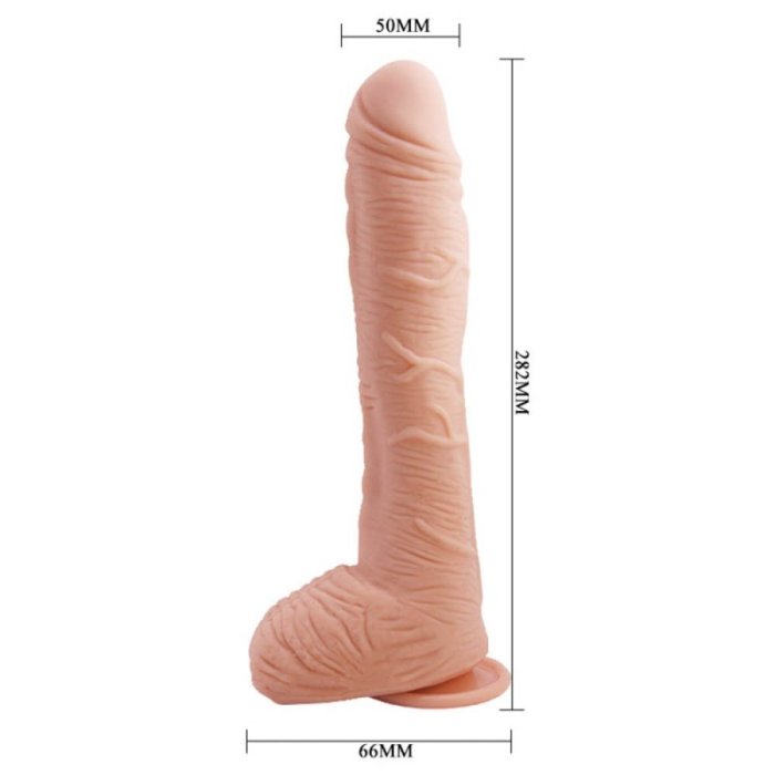 Dildo XXL Realistic pentru stimularea punctul G, cu scrot si ventuza, Beautiful Alex, [ 28cm x 5 cm ] - detaliu design