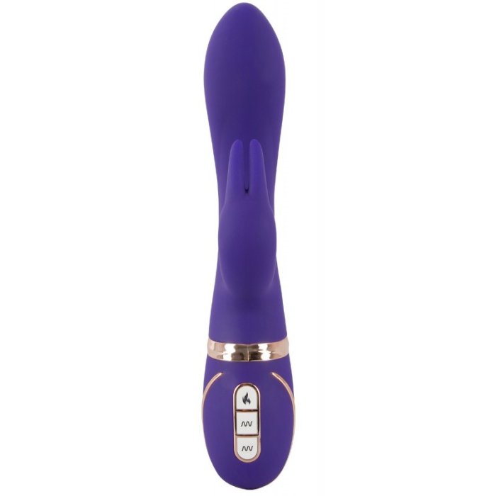 Vibrator Inferno Purple cu incalzire si incarcare la USB, Vibe Couture - dimensiuni complete