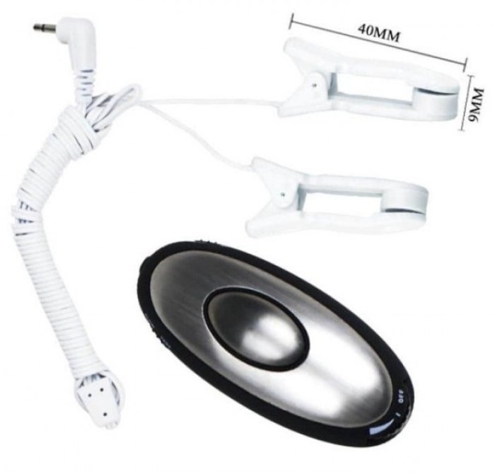 Cleme stimulare pentru sfarcuri, E-stim Electro Play Nipple Camps - dimensiuni complete