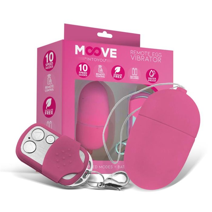 Ou Vibrator Medium MOOVE »Remote Egg Vibrator« 6 cm - Roz