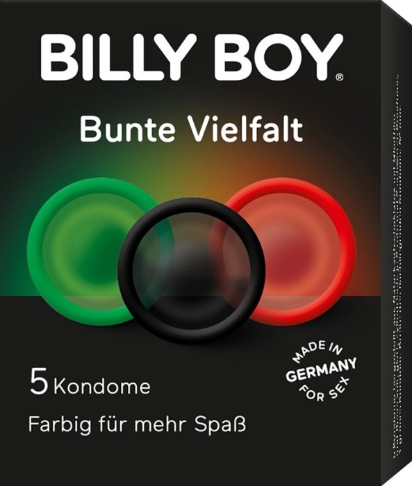 5 Buc. Prezervative BILLY BOY Colorful - detaliu design