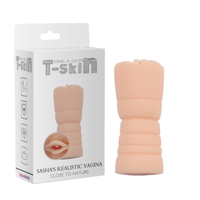 Masturbator Chisa Novelties "Sasha" 14,5 cm - Natural - vedere frontala