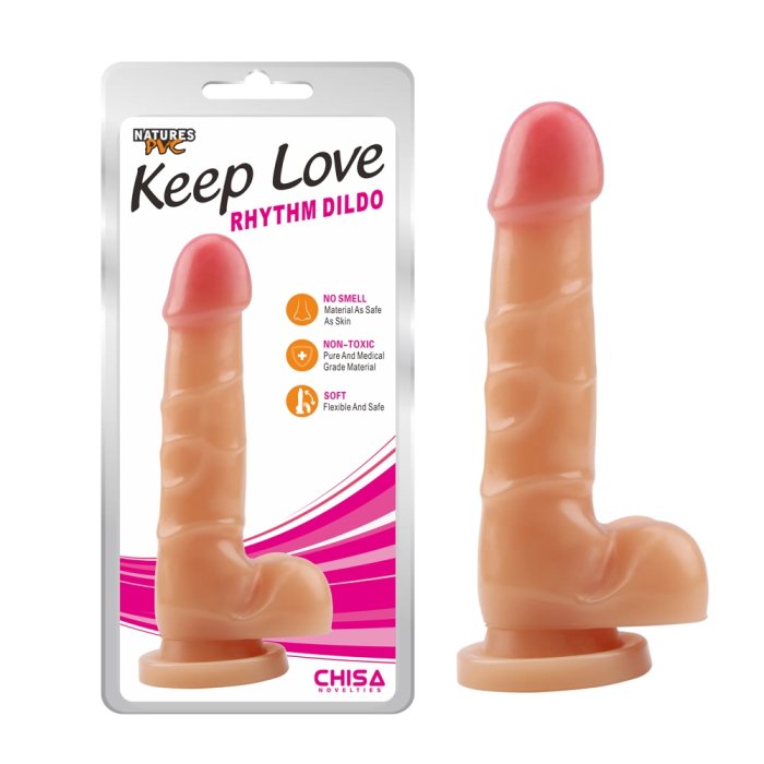 Dildo Chisa Novelties "Rhythm" 19 cm - Natural - vedere frontala