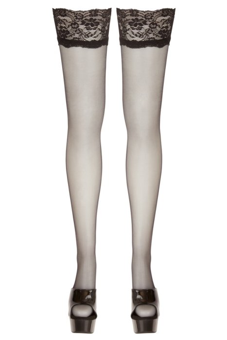 Dres Negru cu Banda Autoadeziva si Dantela Neagra, 20 DEN# - culoare si material
