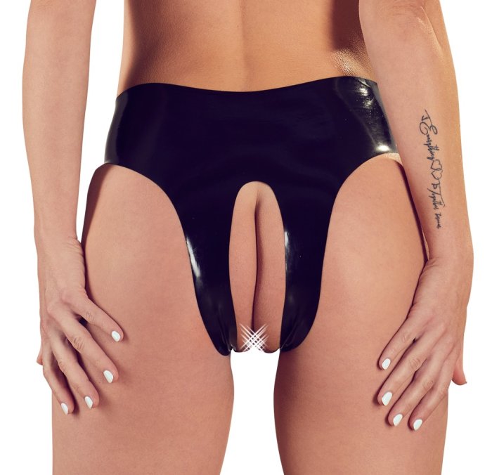 Slip Latex Decupat Femei S-L - dimensiuni complete