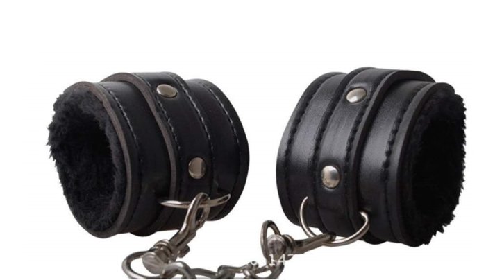 Set Bondage Erotica Fetish Art, Piele Neagra cu plus, 12 piese - dimensiuni complete