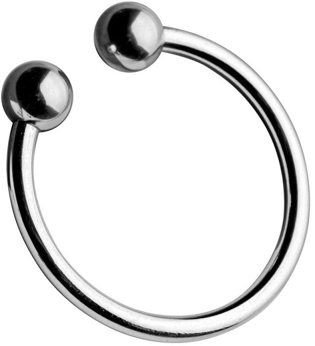 Inel Penis cu 2 Bile Metalice de stimulare - dimensiuni complete