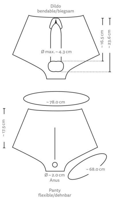 Dildo Realistic cu Pantaloni You2Toys 23,6 cm - Natural##