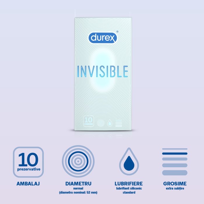 Prezervative Durex Extra Sensitive 10 bucati - detaliu finisaj