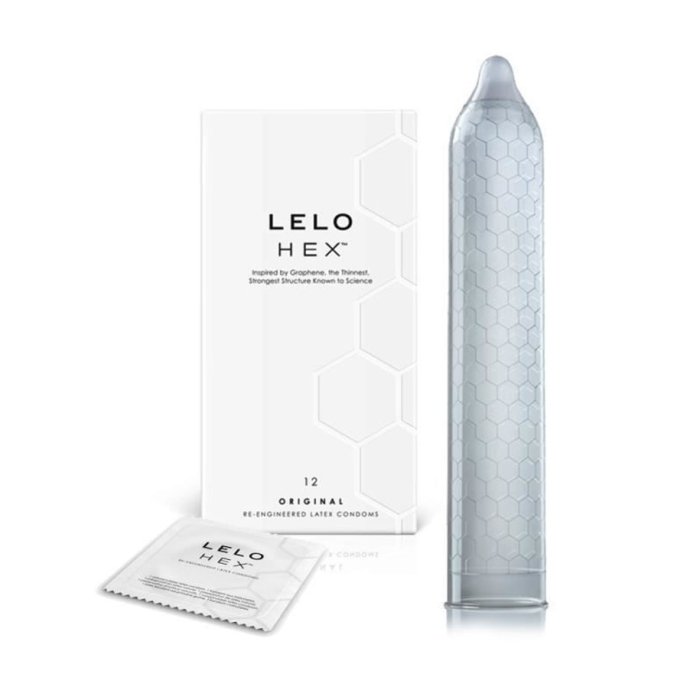 Prezervative LELO HEX Original,  12 Buc - vedere frontala
