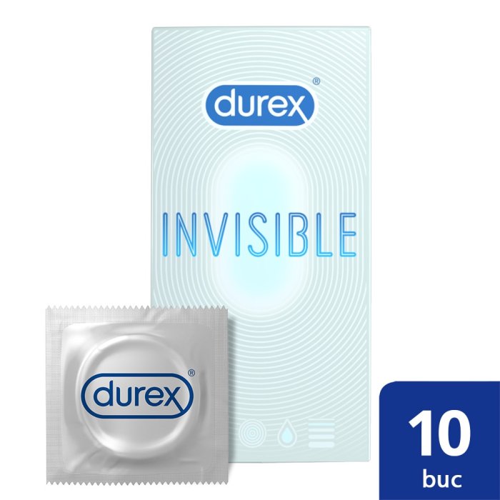 Prezervative Durex Extra Sensitive 10 bucati - vedere frontala