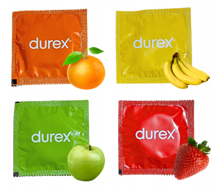 Prezervative Durex Pleasure Fruits, 144 bucati - detaliu design