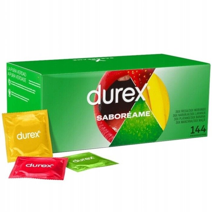 Prezervative Durex Pleasure Fruits, 144 bucati - culoare si material