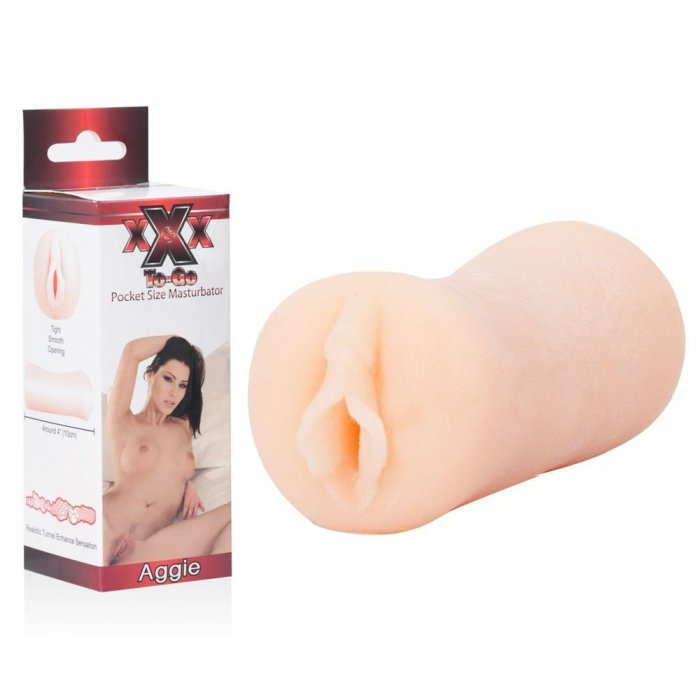 Masturbator NMC "Poket Size Aggie" 11 cm - Natural - vedere frontala