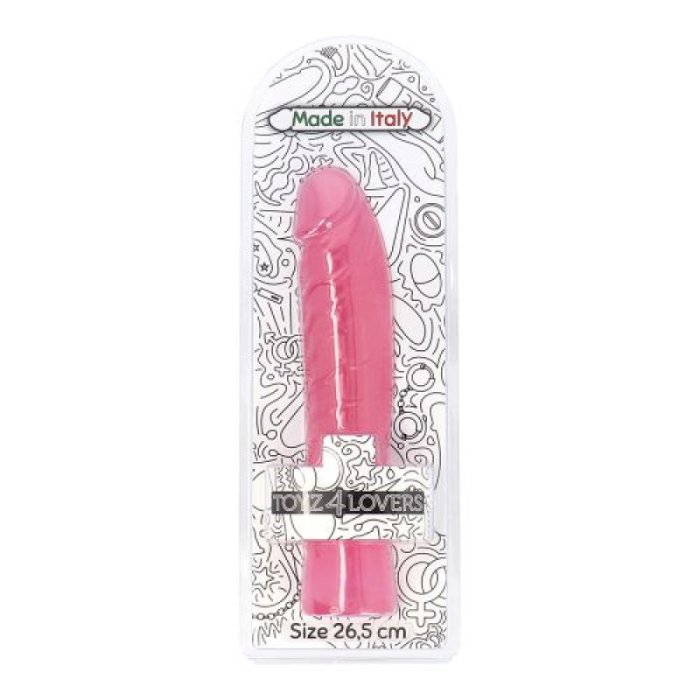 Dildo Transparent Toyz4Lovers "Gigant" 26,5 cm - Roz - vedere spate