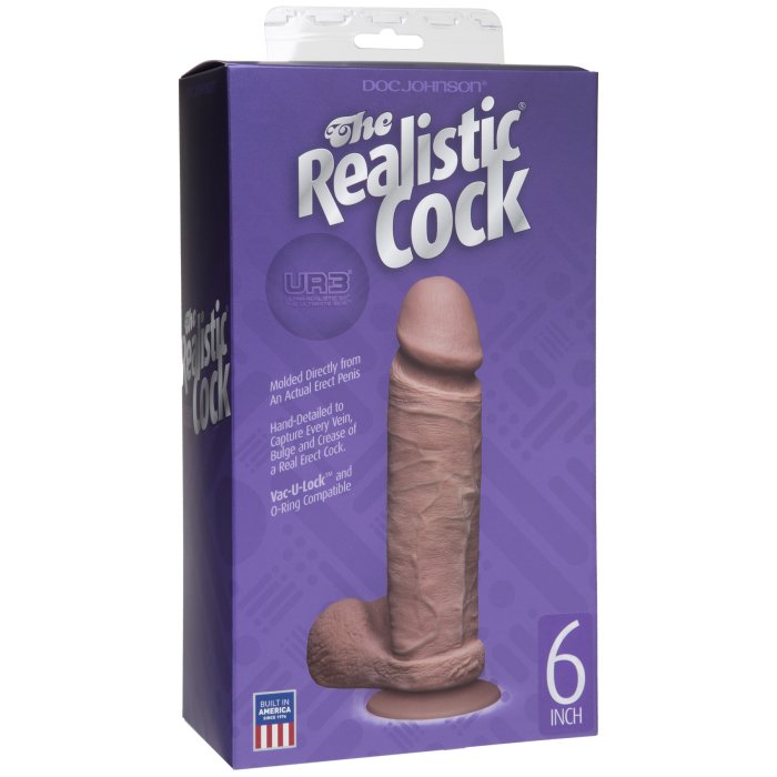 Dildo Doc Johnson "Realistic Cock UR3" 19,6 cm - Maro##