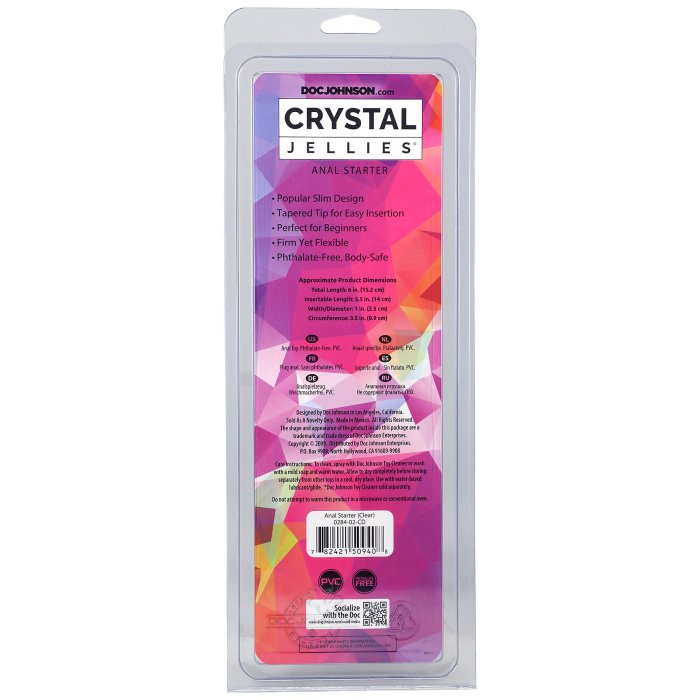 Dildo Anal Crystal Jellies "Clear" 15,2 cm##