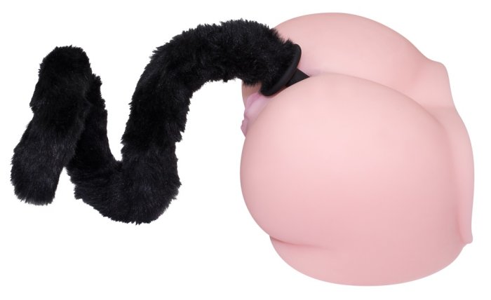 Butt Plug Anal Bad Kitty "Cat Tail" 11 cm - Negru##