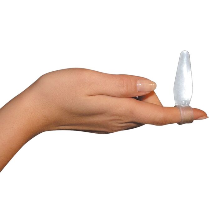 Butt Anal Transparent Best Seller "Finger Plug" 7,2 cm - vedere frontala