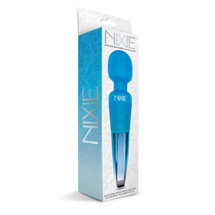 Aparat Masaj Nixie »Wand Ombre Metallic« 20 cm - Albastru##