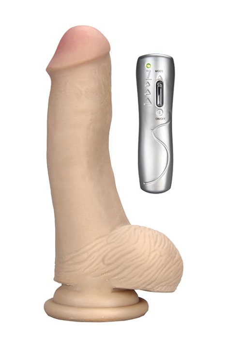 Vibrator Realistic Realstuff, 7 Vibratii [ 18,5 cm x 4 cm ] - detaliu design