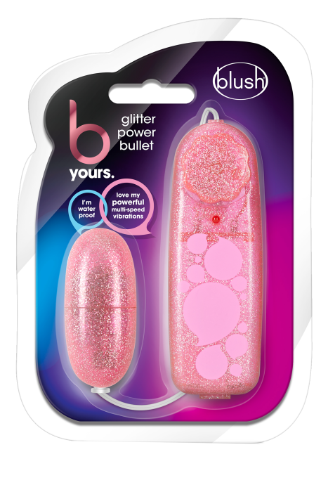 Ou cu Vibratii Blush »Glitter Power Bullet« 5,7 cm - Roz