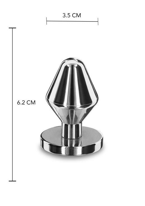 Butt Plug Playhouse "Massive Steel" 6,2 cm - Argintiu##