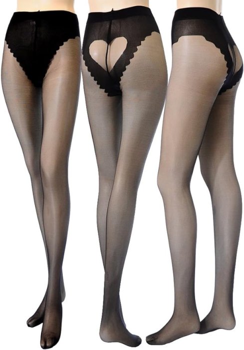 Ciorap FIORE Corazon 20 Den Heart Design - Negru
